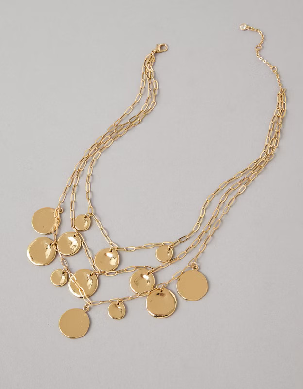 AEO Coin Layered Necklace | American Eagle Outfitters (US & CA)