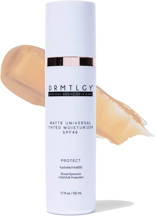DRMTLGY Matte Tinted Moisturizer SPF 46 – Anti-Aging Face Sunscreen & Lightweight Makeup with B... | Amazon (US)
