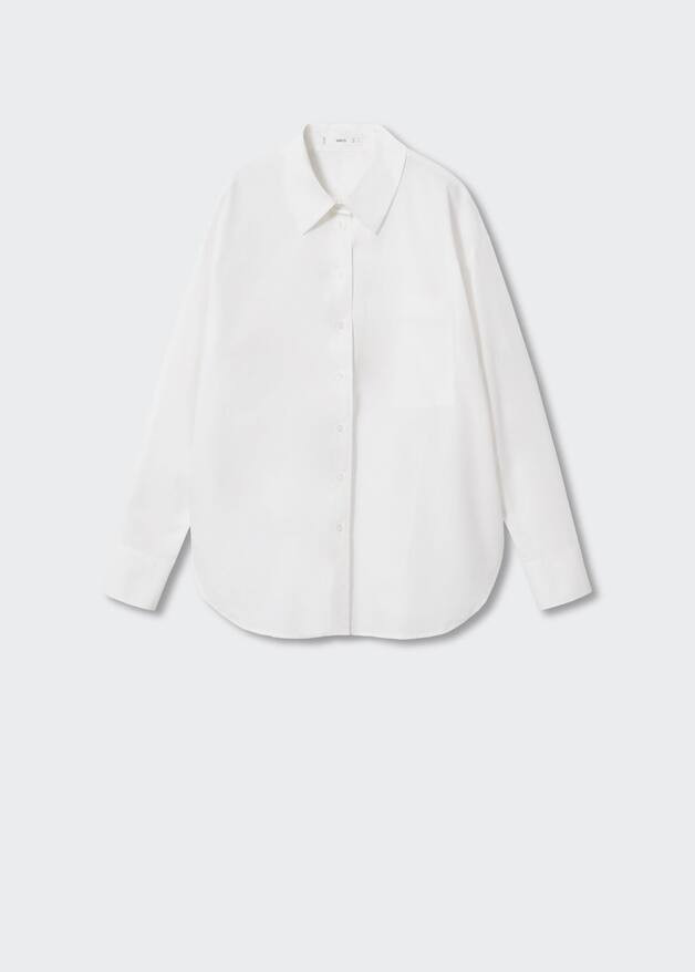 Oversize cotton shirt -  Women | Mango USA | MANGO (US)