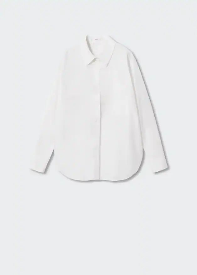 Oversize cotton shirt -  Women | Mango USA | MANGO (US)