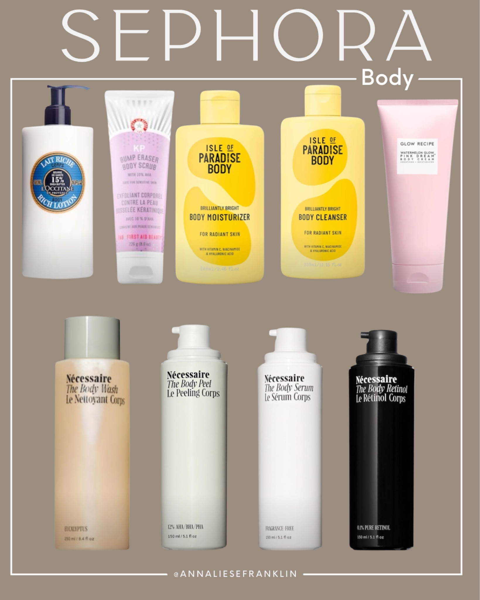 Sephora • body skincare • body beauty • lotion • dry skin • exfoliation • bumps and ingrown hairs • retinol • glowing skin • hyaluronic acid • body peel • chemical exfoliation for the body • body serum • skin brightening • 

#LTKHoliday #LTKsalealert #LTKbeauty