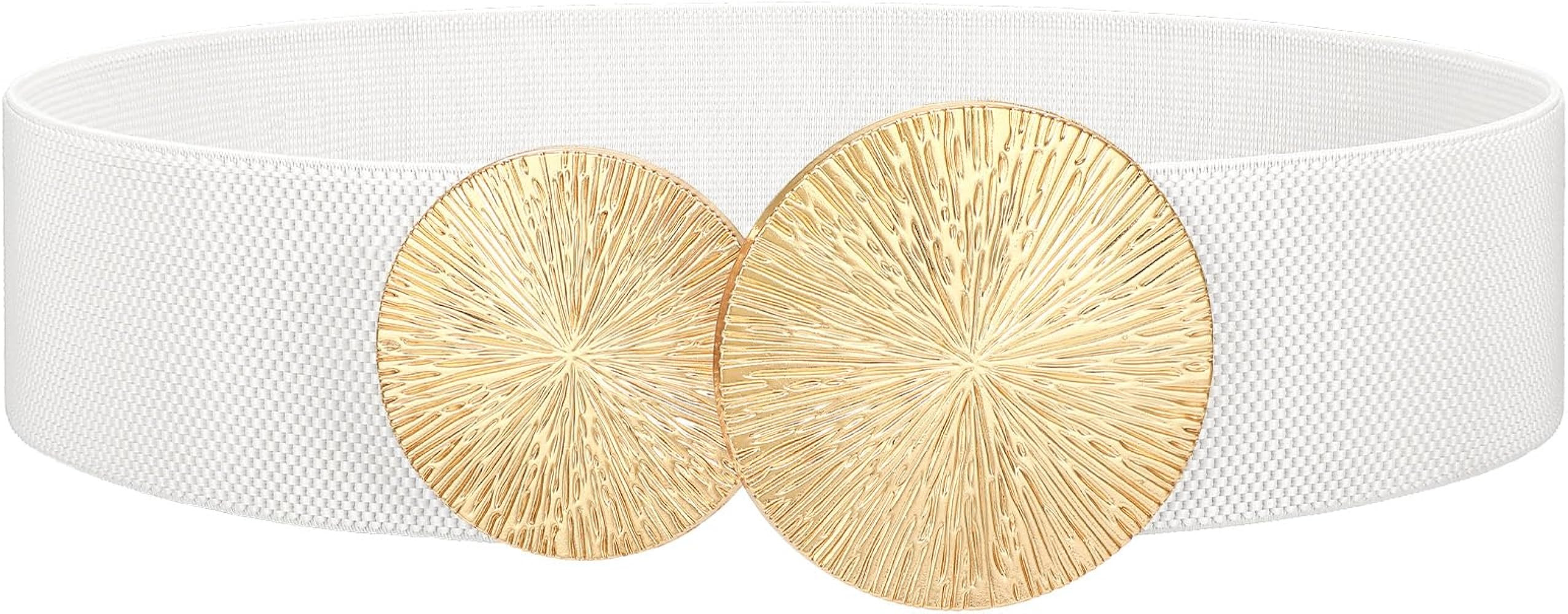 VONMELLI Wide Stretchy Belts for Women Dresses Elastic Waist Cinch Womens Belt with Gold Buckle | Amazon (US)