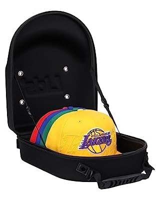 Glamgen Hard Hat Case for Baseball Caps,Hat Carrier Travel Case with One Black Baseball Cap and A... | Amazon (US)