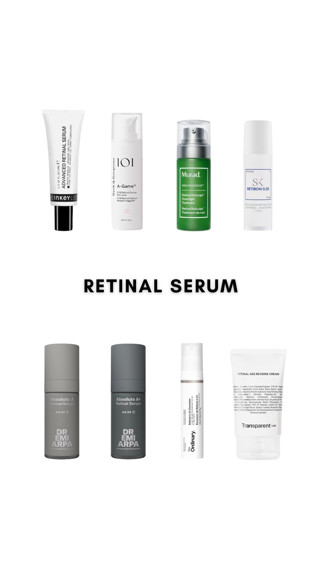 Retinal Serum 
Diese Produkte können einen tollen Effekt entfalten ✨
.
Diese Liste wird regelmäßig aktualisiert


#LTKdeutschland
