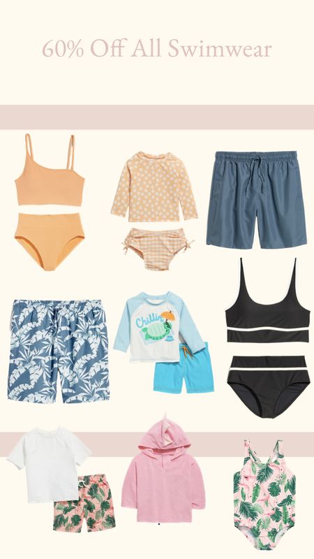 Old Navy is having 60% off all swimwear! Stock up for summer for the family! So many cute swimwear options! 

#LTKSeasonal #LTKsalealert #LTKfamily