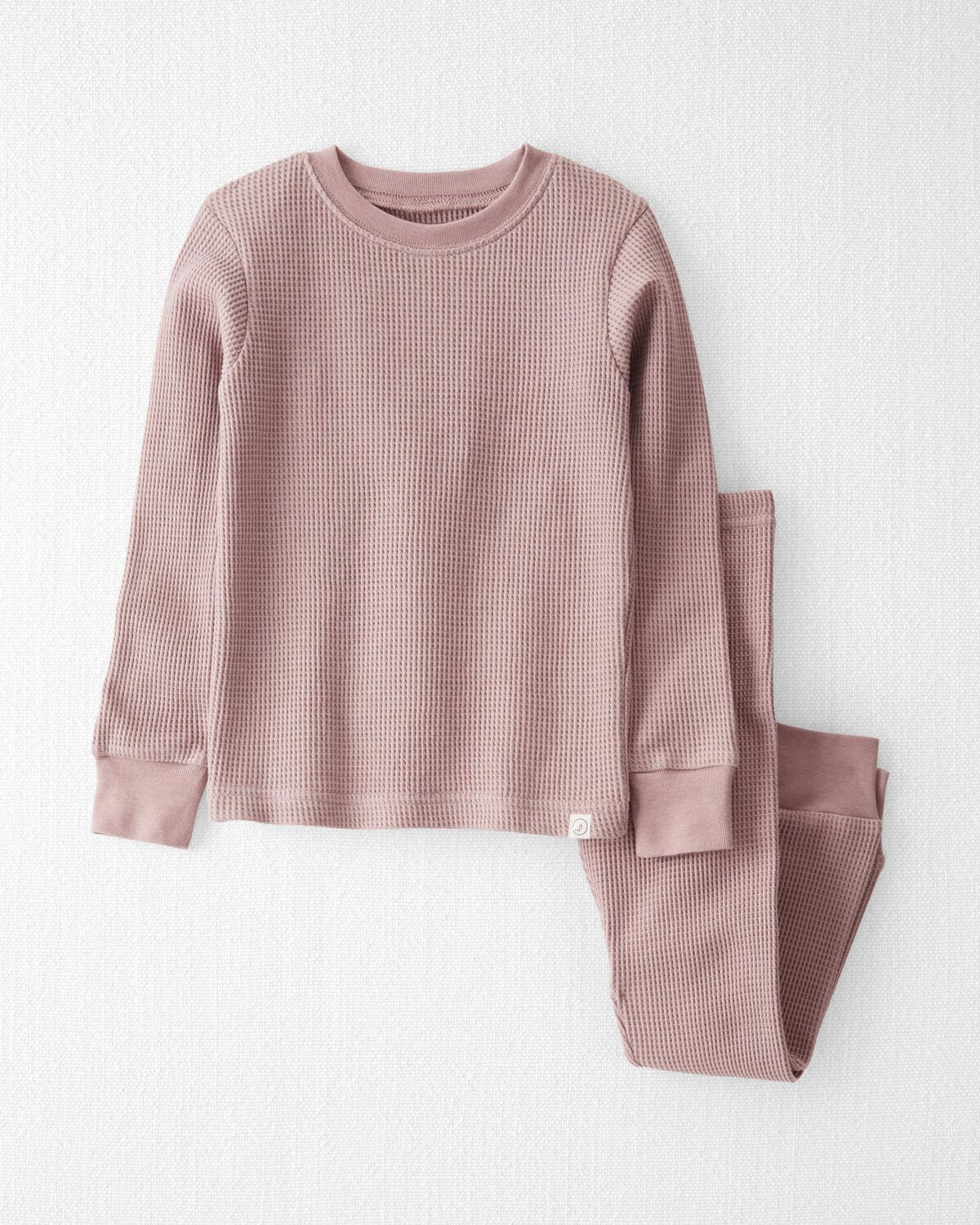 Plum Taupe Toddler Waffle Knit Organic Cotton Pajamas Set | carters.com | Carter's