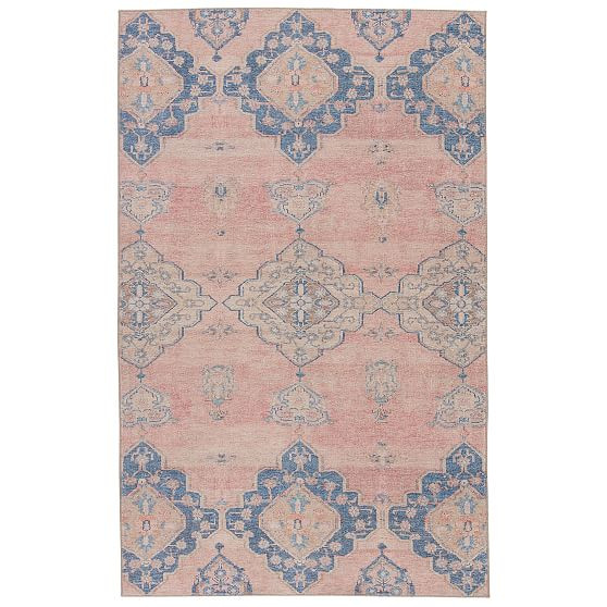 Adalee Medallion Rug, 6'X9', Pink/Blue | West Elm (US)
