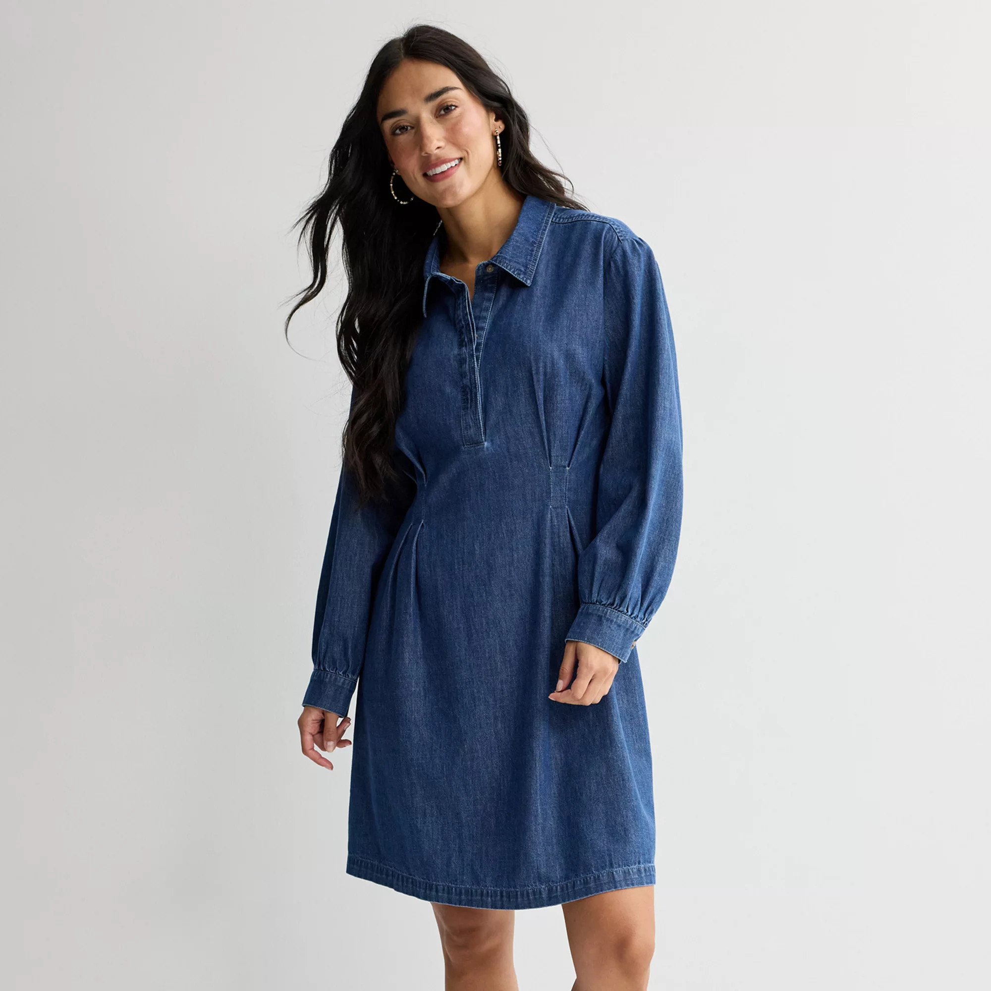 Women's Sonoma Goods For Life® Collared Shirt Dress, Size: XL, Danyal Green | Kohl's