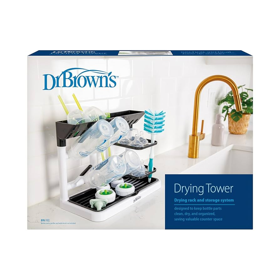 Dr. Brown's Drying Tower, Stand-Up Drying Rack, Countertop Baby Bottle Drying with Organized Stor... | Amazon (US)