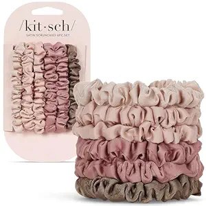Kitsch Satin Scrunchies for Women - No Crease Hair Ties for Girls | Scrunchies For All Hair Types... | Amazon (US)