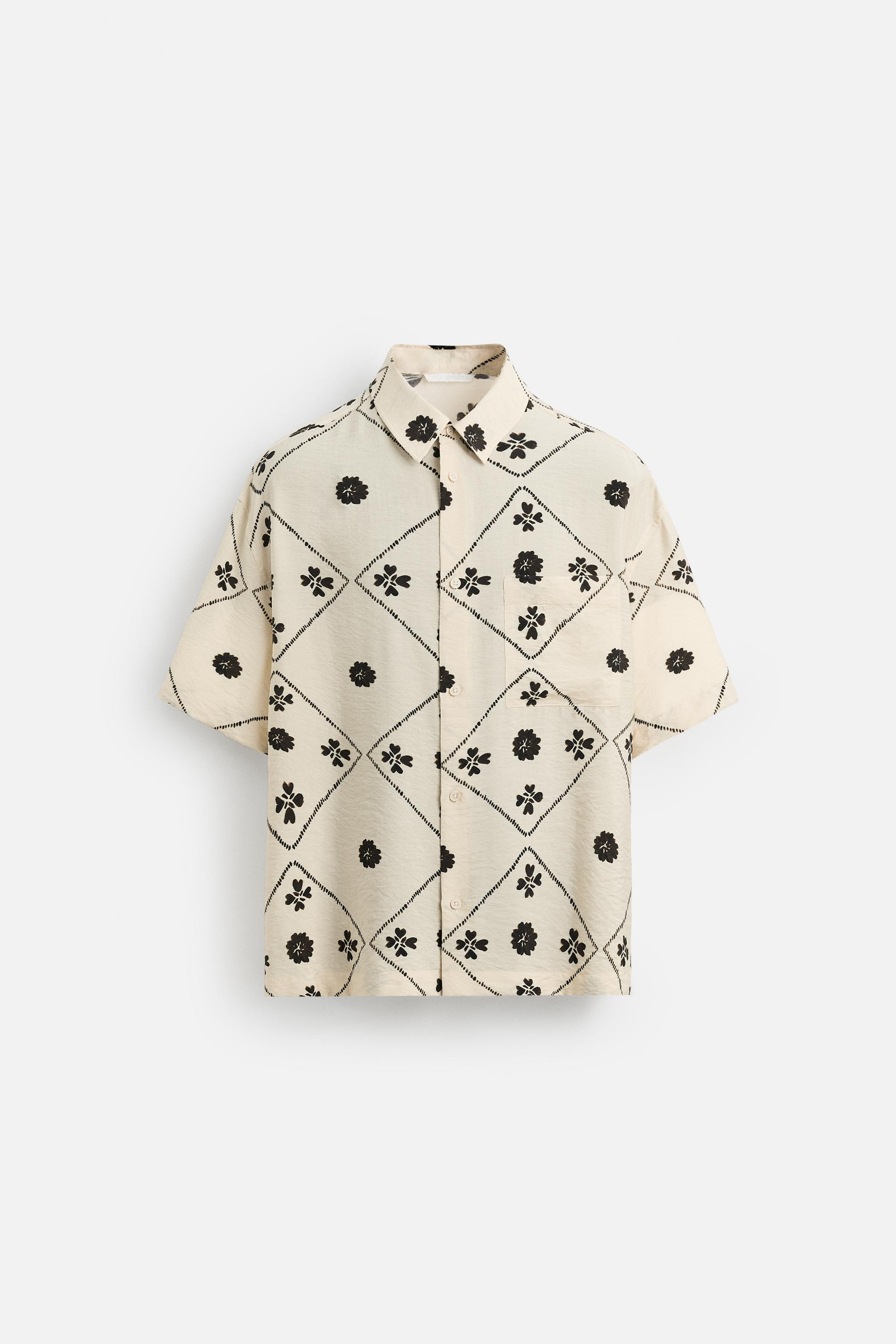 CONTRAST PRINT SHIRT | Zara US
