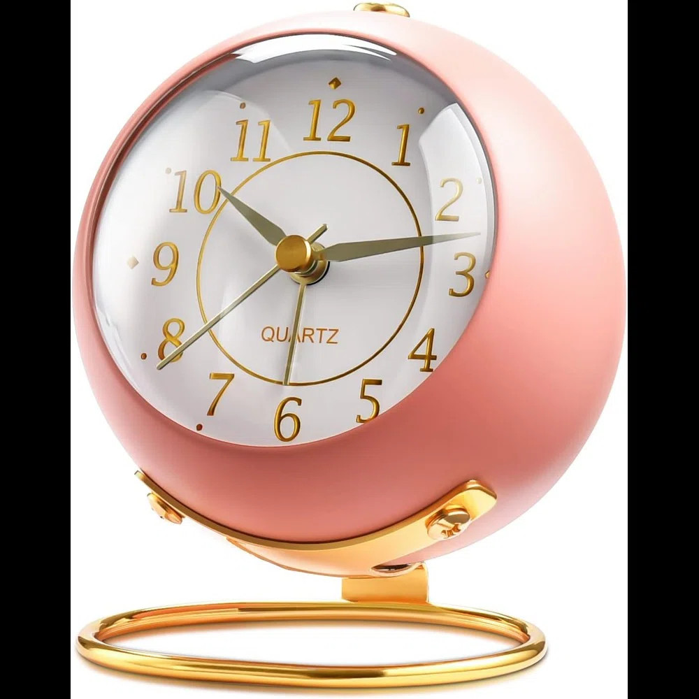 Mercer41 Analog Metal Quartz Movement / Crystal Tabletop Clock with Alarm | Wayfair | Wayfair North America