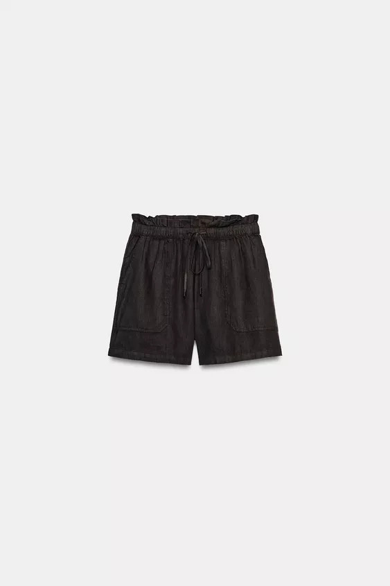 ZW COLLECTION LINEN SHORTS | Zara UK