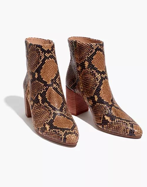 The Fiona Boot in Snake Embossed Leather | Madewell