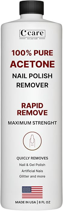 100% Pure Acetone Nail Polish Remover | Professional Quality | Easy To Use | Rapidly Removes Natu... | Amazon (US)