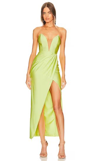 Michael Costello x REVOLVE Jake Gown in Green. - size S (also in M, XL, XS, XXS) | Revolve Clothing (Global)