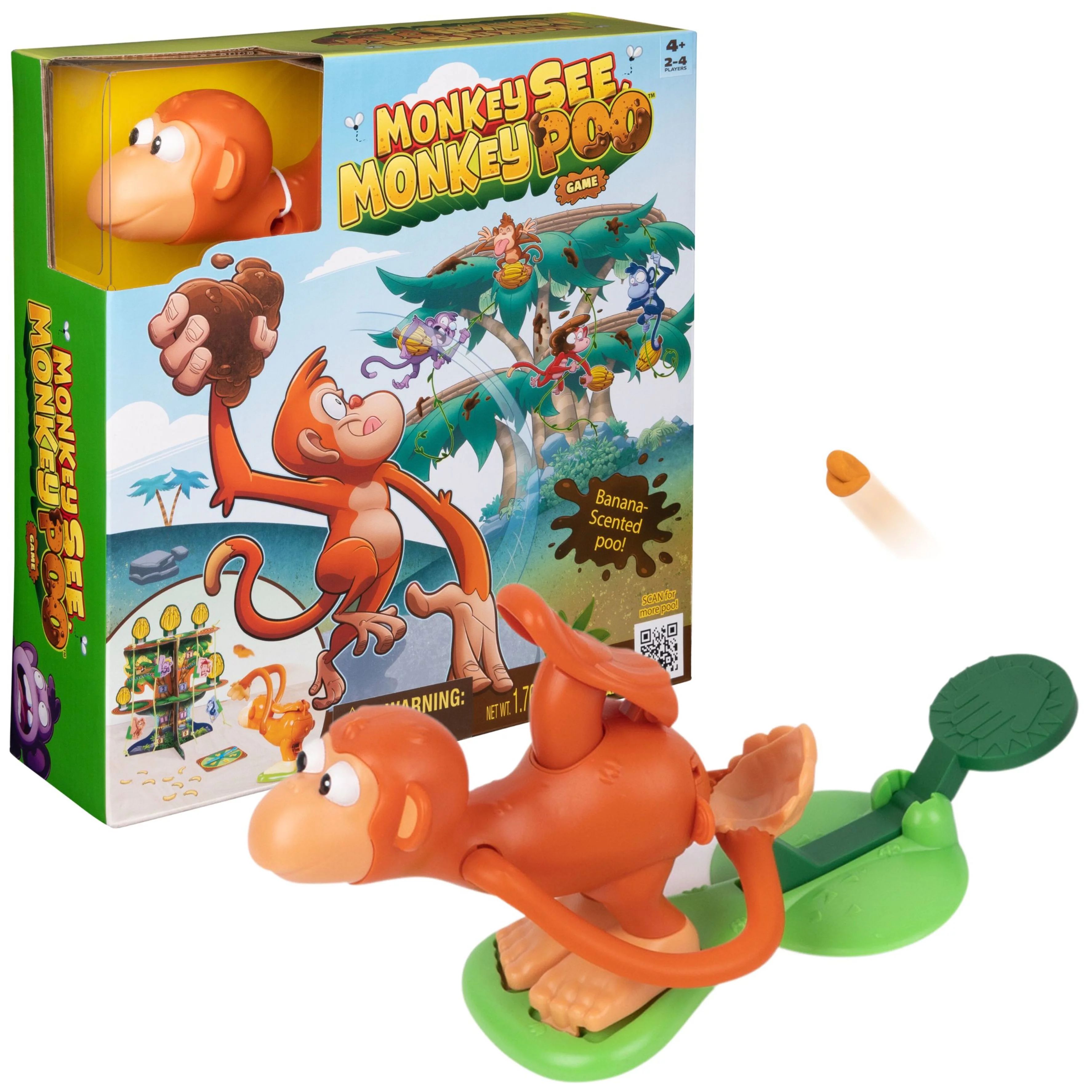 Monkey See Monkey Poo Game with Banana-Scented Fake Poop for Kids 4+ | Walmart (US)
