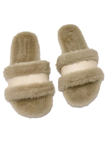 'Hilary' Faux Fur Slides (3 Colors) | Goodnight Macaroon