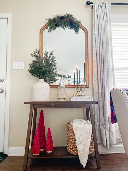 My Christmas entryway table is complete! I kept things pretty simple, but of course I couldn’t resist a pop of red with my red berry trees, but for the most part, I kept it very in neutral so that I can transition into winter after the holiday season. 

Christmas table, entryway table decor, winter, greenery, entryway, mirror, red berry trees, green candlesticks, gold deer, glass, tree, woven basket, small entryway table

#LTKhome #LTKSeasonal #LTKHoliday
