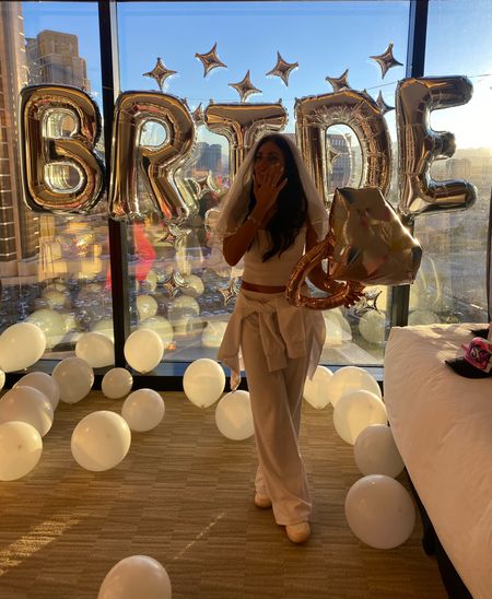 Vegas Bachelorette - DIY hotel room decor 💍🤍 silver BRIDE balloons 

#LTKfindsunder50 #LTKparties #LTKwedding