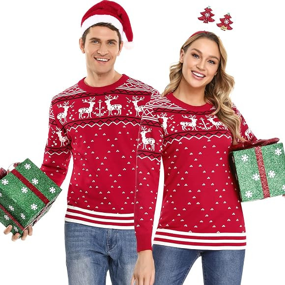 Litherday Jerséis Navidad Mujer Suéter de Navidad para Familia Jersey Navidad Unisex Suéter de... | Amazon (ES)