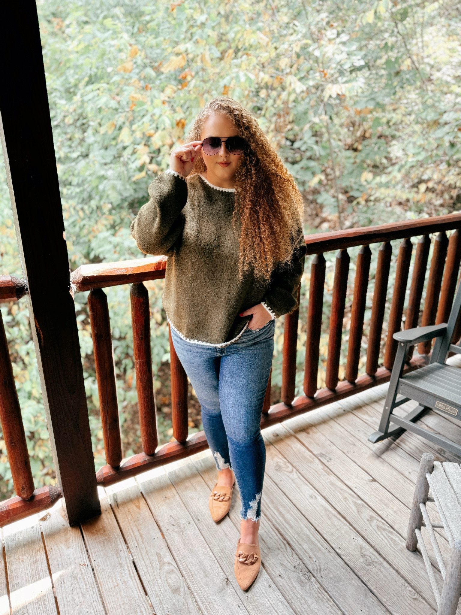 This sweater was made for fall 🍂 amazon sweater | green sweater | amazon fall sweater  | fall sweater | jeans | skinny jeans | curvy jeans | buckle jeans  | mules | amazon mules | tank top | amazon fashion | amazon finds | amazon look | amazon outfit | fall outfit | fall look | fall fashion | fall finds | fall outfit inspo | fall fashion inspo | fall 2024 | fall trip | fall vacation | fall vacation outfit 

#LTKFallSale #LTKMidsize #LTKSeasonal