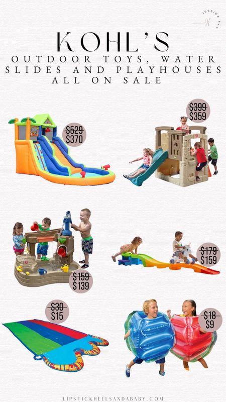 Khols outdoor toy sale, outdoor toys on sale, playhouse sale, water slide sale 

#LTKHome #LTKSaleAlert #LTKKids
