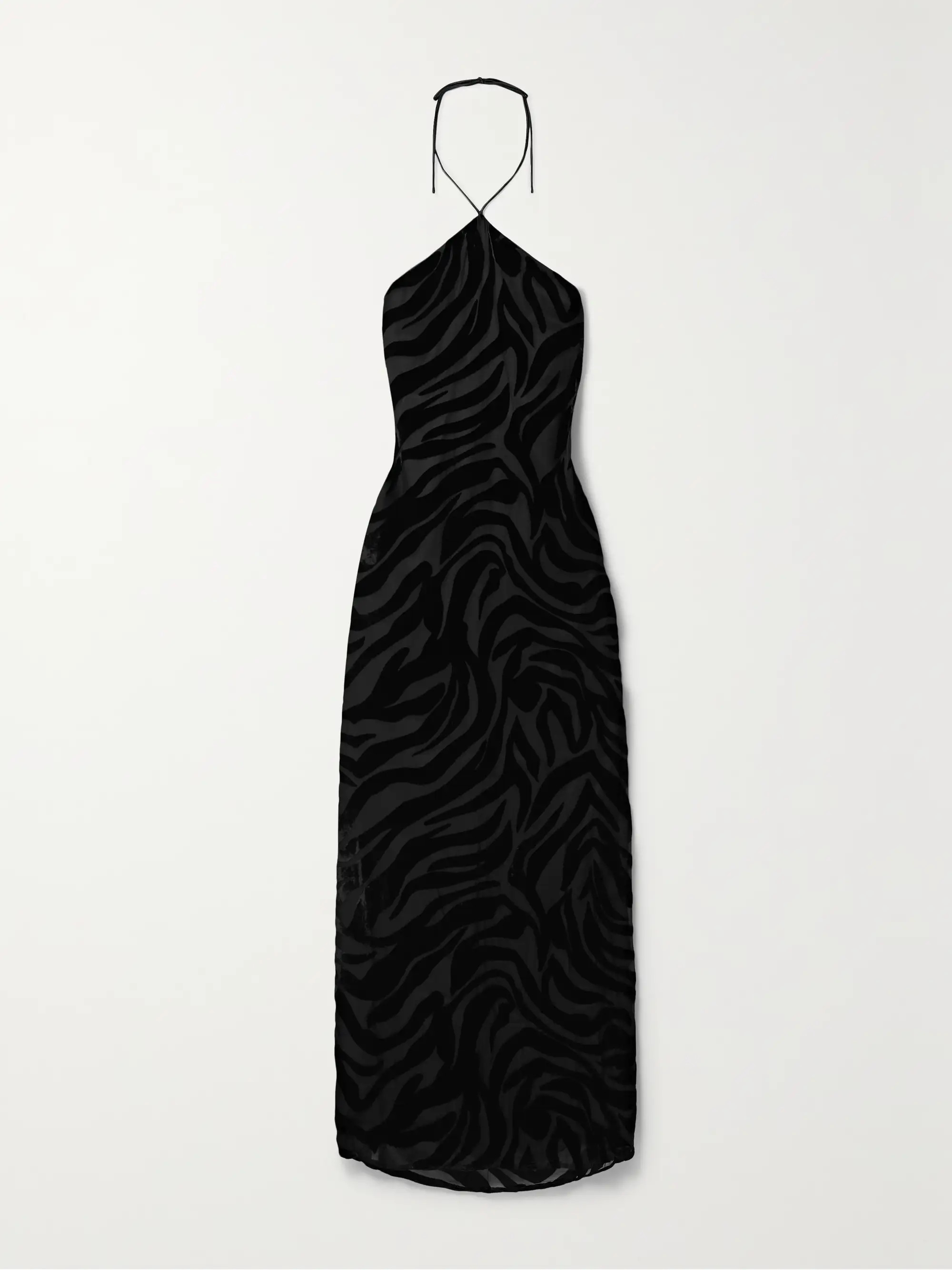 Leanne devoré-velvet halterneck maxi dress | NET-A-PORTER (US)