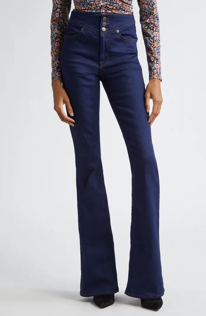 Veronica Beard Beverly High Waist Skinny Flare Jeans | Nordstrom | Nordstrom