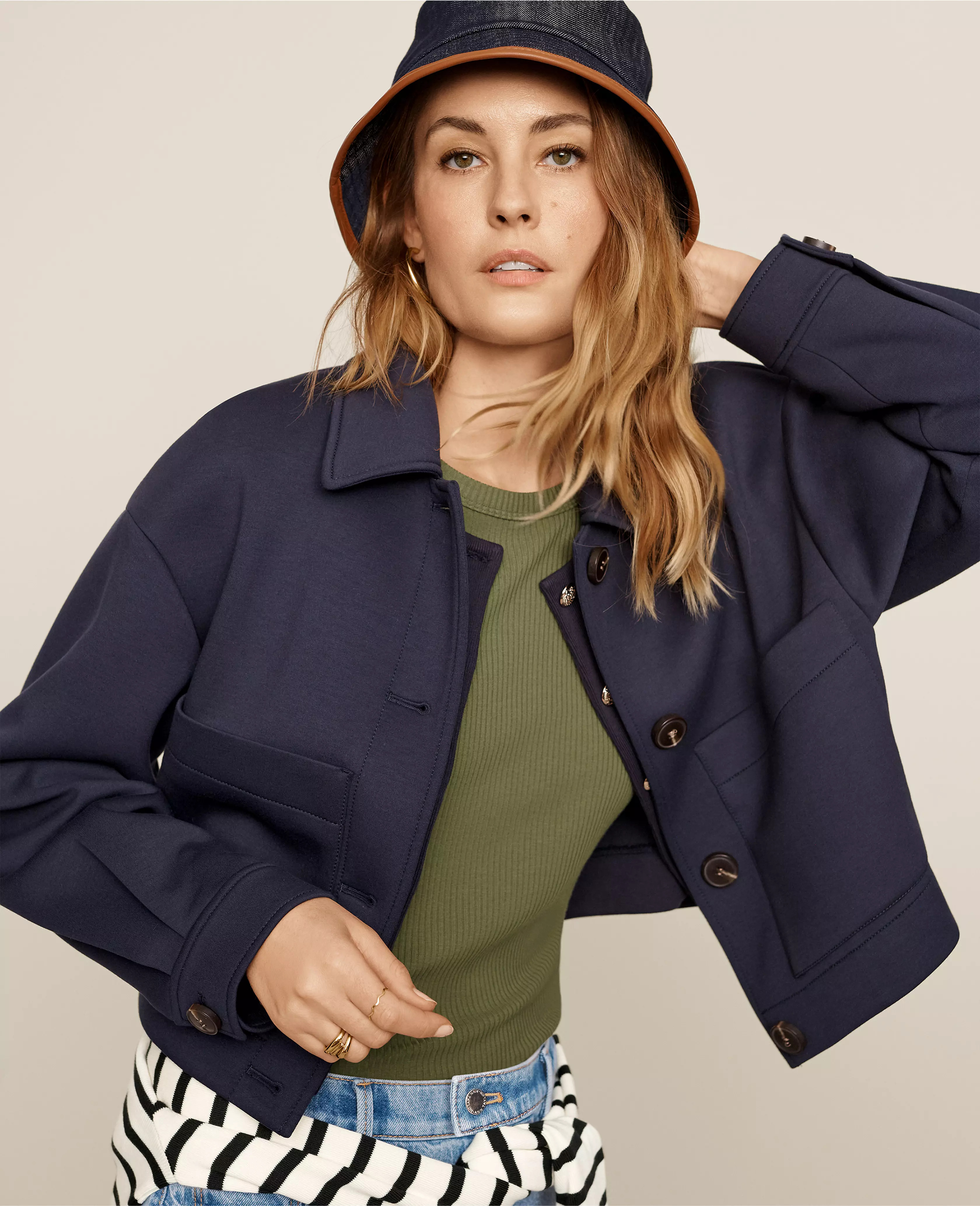 Petite AT Weekend Cropped Shirt Jacket | Ann Taylor (US)