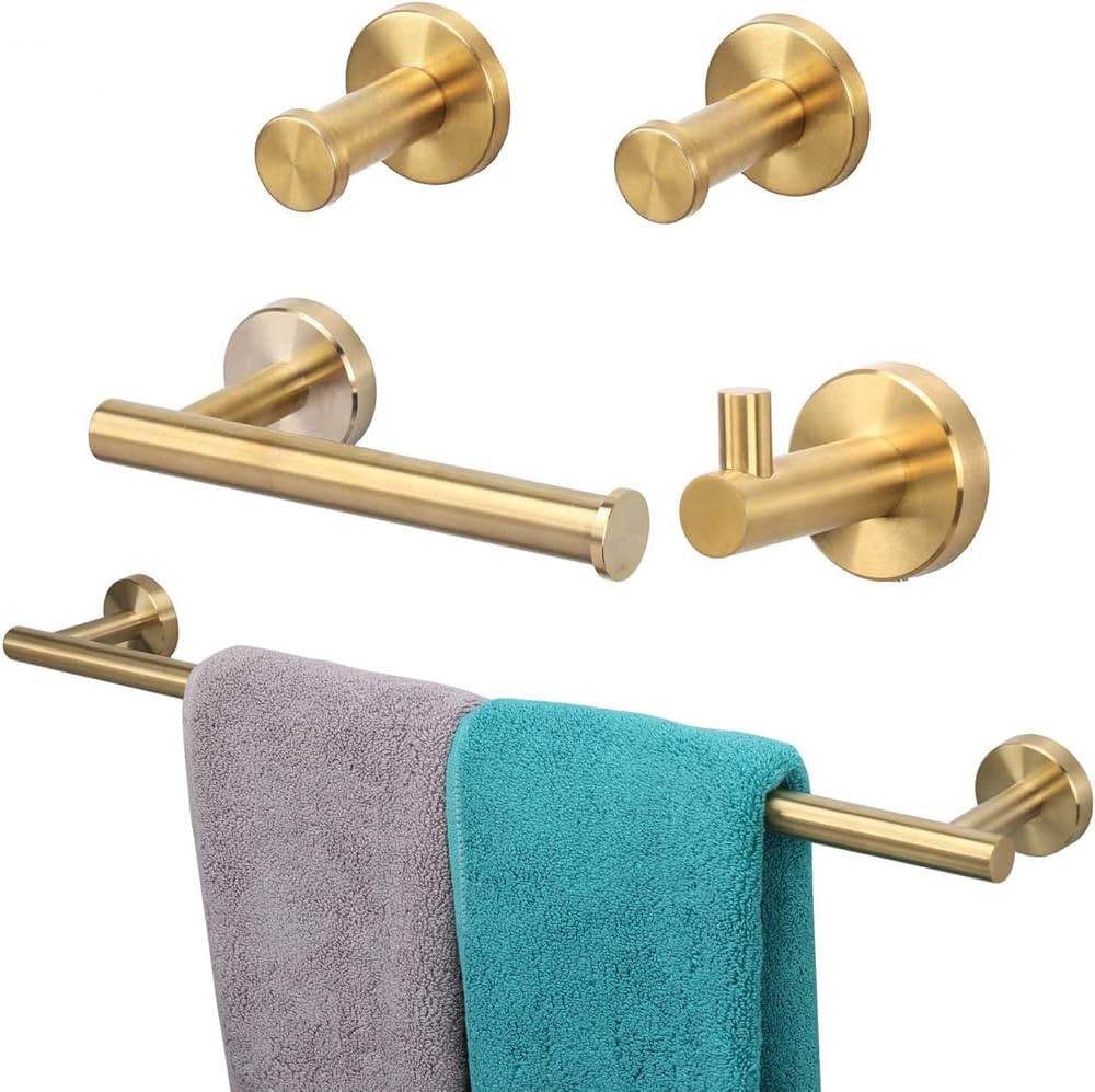 Vanloory 5 Pieces Bathroom Hardware Set 304 Stainless Steel-Towel Rack Set Include 24" Lengthen H... | Amazon (US)