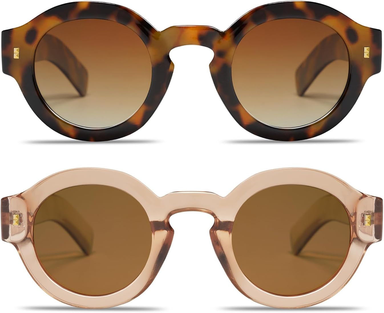 VANLINKER Vintage Round Polarized Sunglasses for Women Men Trendy Shades Retro Circle Sun Glasses... | Amazon (US)