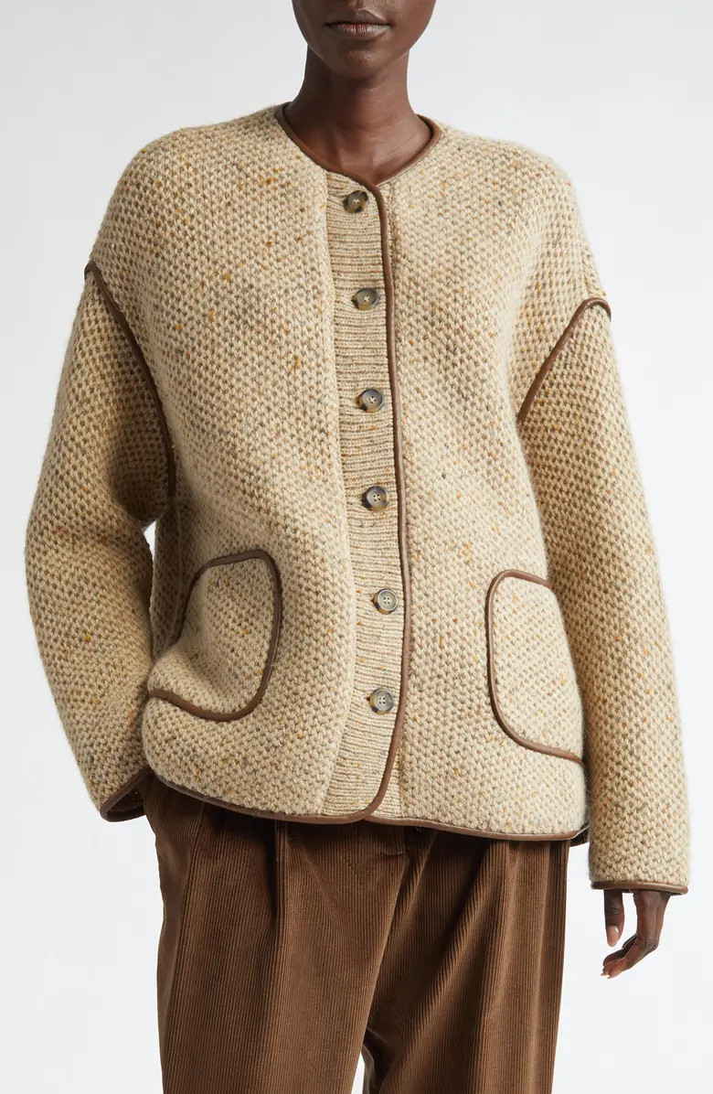 Altuzarra Medrano Oversize Merino Wool Blend Knit Jacket | Nordstrom | Nordstrom