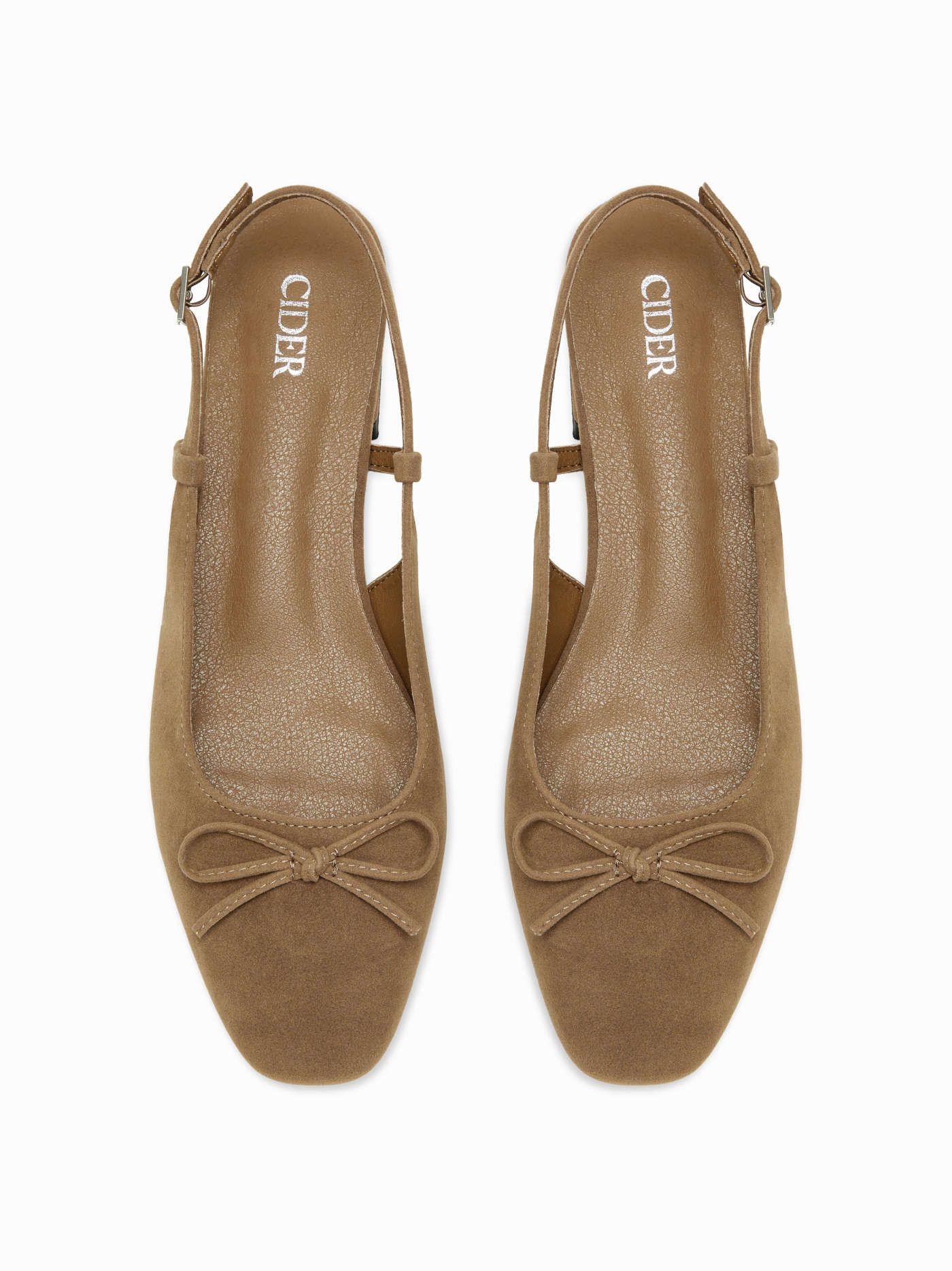 Pumpen mit Schleifen und Faux-Suedebelag For Date Café Arbeit | Cider