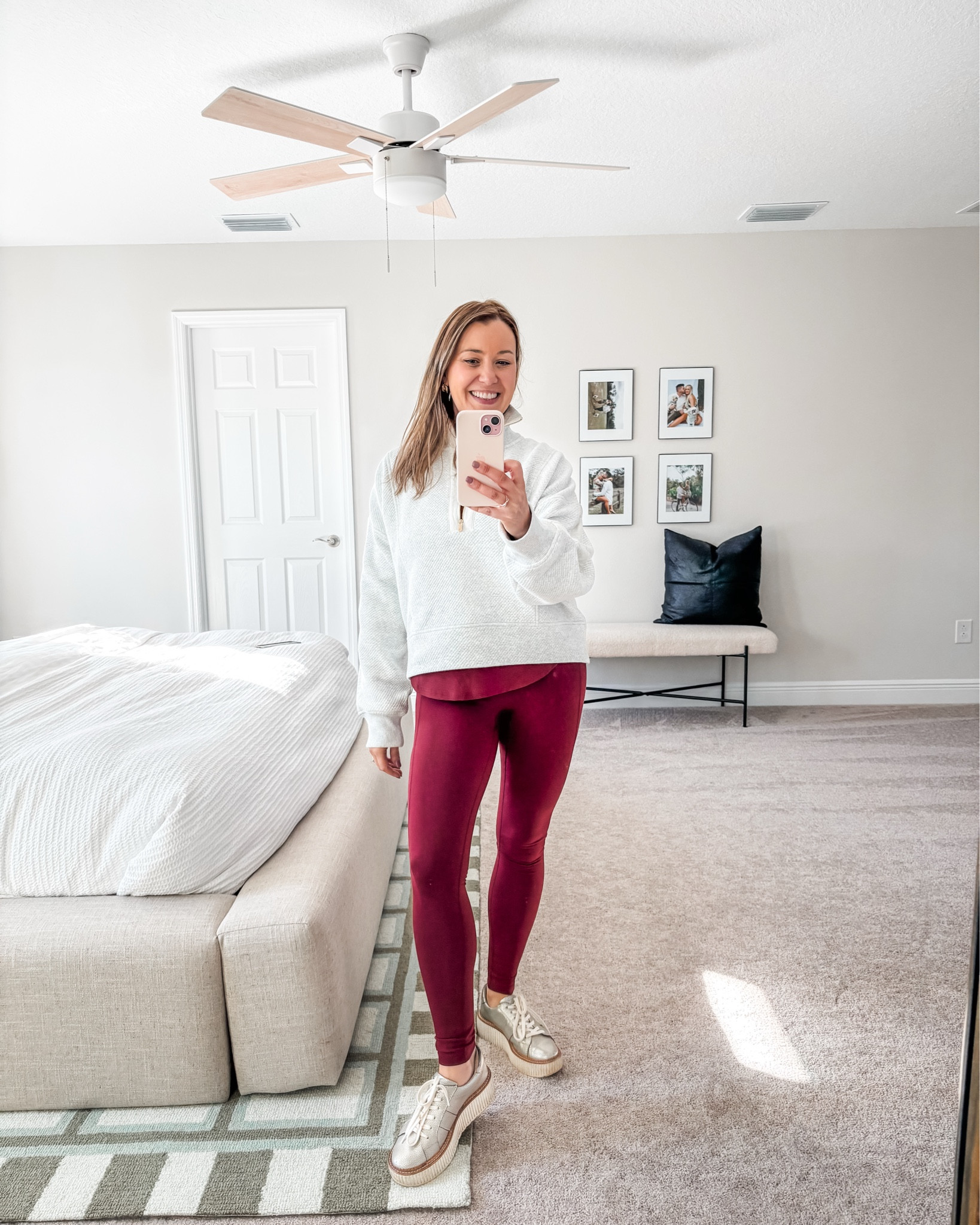 Outfit for travel last week ✈️ 

I also threw in my Northface vest for when I was on the Ohio side of things before arriving in Tampa. This outfit was the perfect balance of comfort, layers, and still feeling chic while traveling. 

And how gorgeous is this mirror from the brother and sister in laws house??? I had to snap a pic! 

#LTKTravel #LTKActive