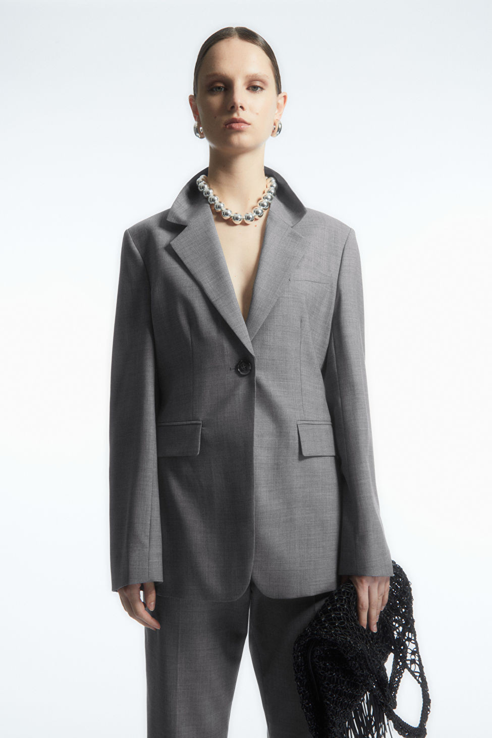 WAISTED WOOL BLAZER - DARK GREY - COS | COS UK