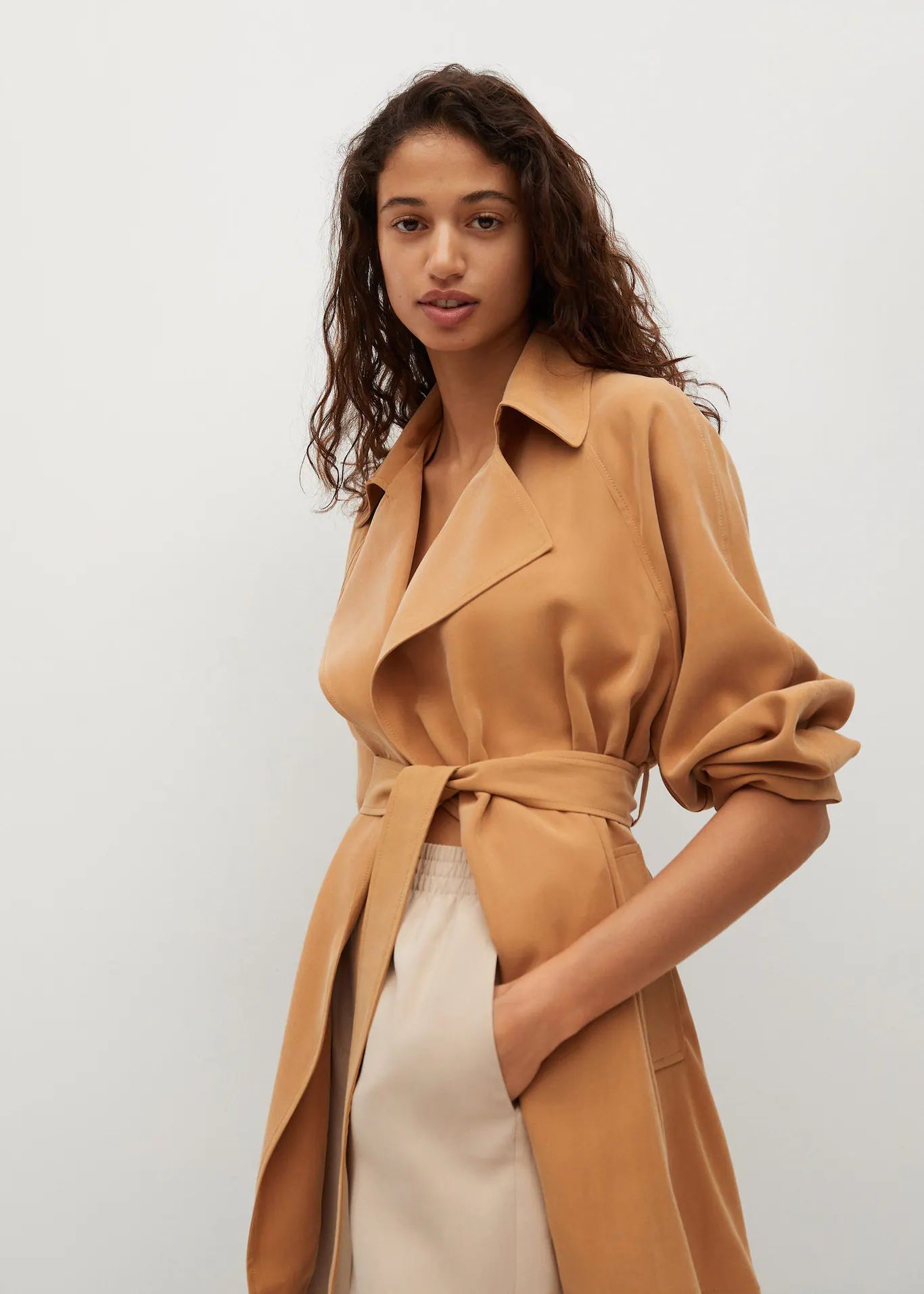 Short flowy trench | MANGO (US)