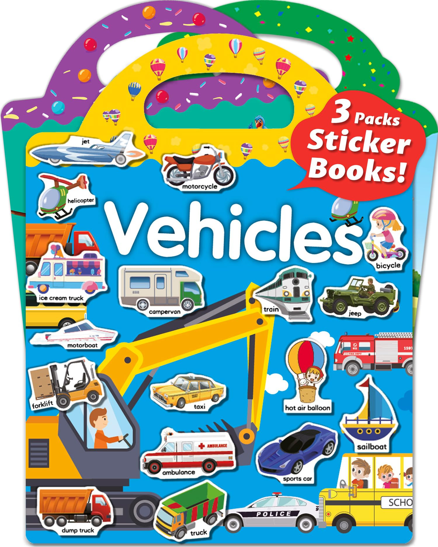 Reusable Sticker Book for Toddlers 2-4 Years, Stickers for Kids, Toddler Sticker Book Ages 1-3, T... | Amazon (US)