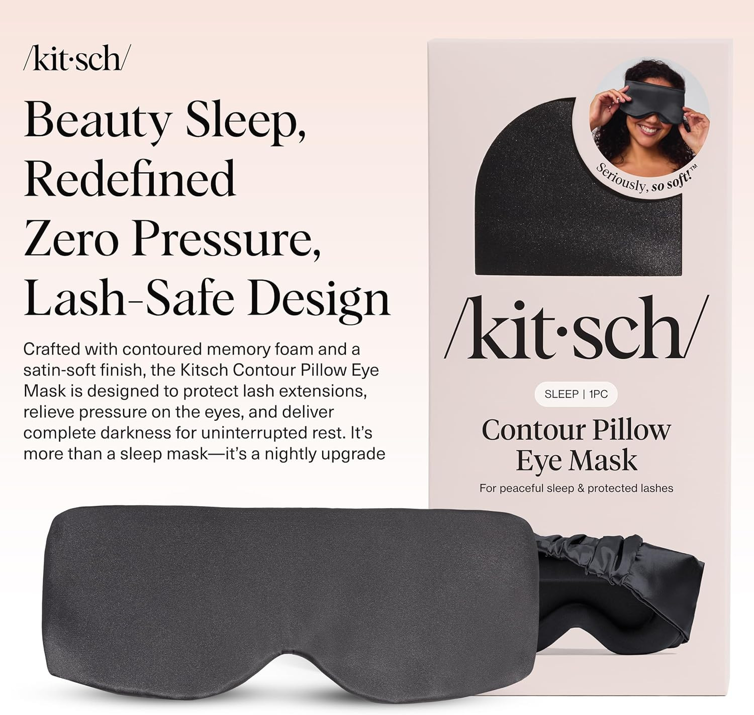 Kitsch Contour Pillow Eye Mask – Softer Than Silk Eye Mask for Sleeping, Blindfold Sleep Masks ... | Amazon (US)