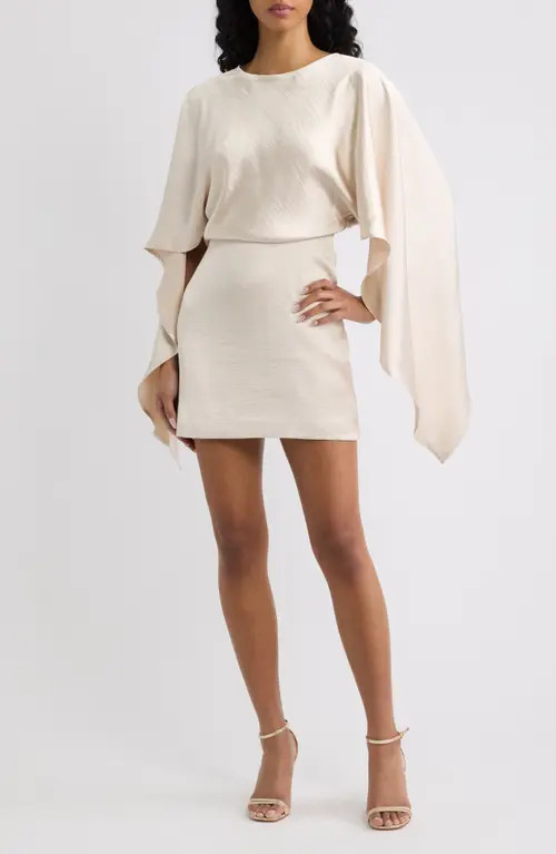 Line & Dot Muse Drape Drop Waist Dress in Ivory at Nordstrom, Size Medium | Nordstrom