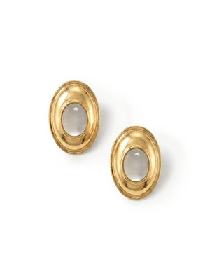 Veronica Beard Cat's Eye Cabochon Earring Gold | Veronica Beard