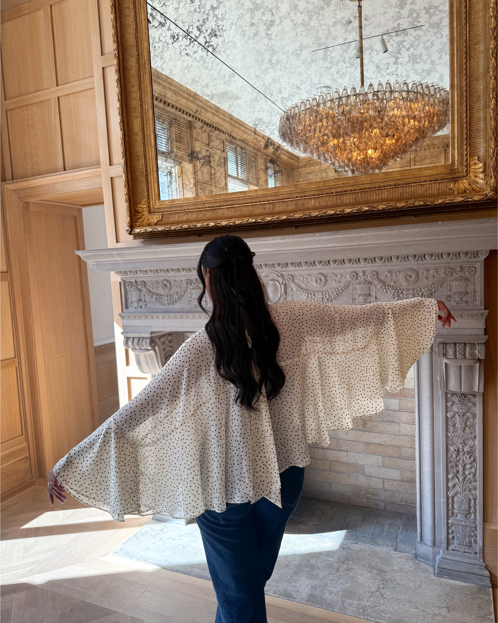 Spread your wings and fly 🪽

Shop this stunning cape blouse by WAYF

#LTKootd #LTKSaleAlert #LTKSeasonal