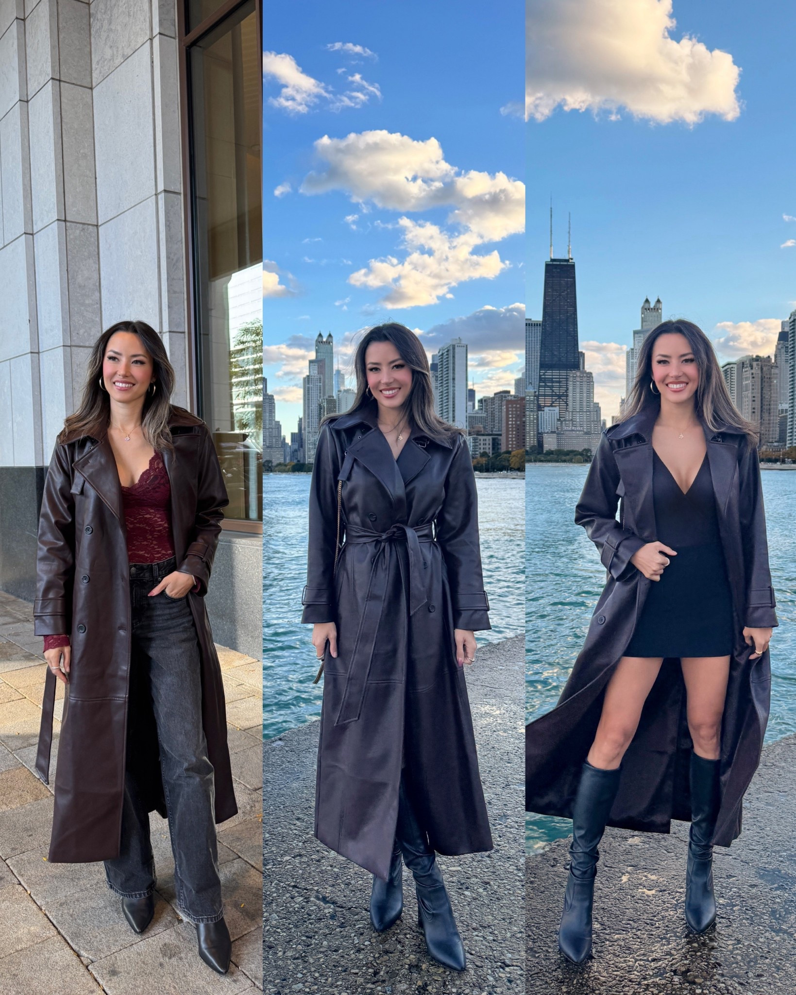 Sale alert!! 60% off!! If I lived in a cold place i would wear this trench everyday!!!!! It is literally the coolest jacket to throw over anything!!  It is super warm because it helps block the wind, it would be even more cozy with a sweatshirt or sweater under for extra warmth!! +++ you wouldn’t believe how many looks and comments I got every time I wore  this ultra chic faux leather trench!!! Size XS

#LTKSaleAlert #LTKStyleTip #LTKSeasonal