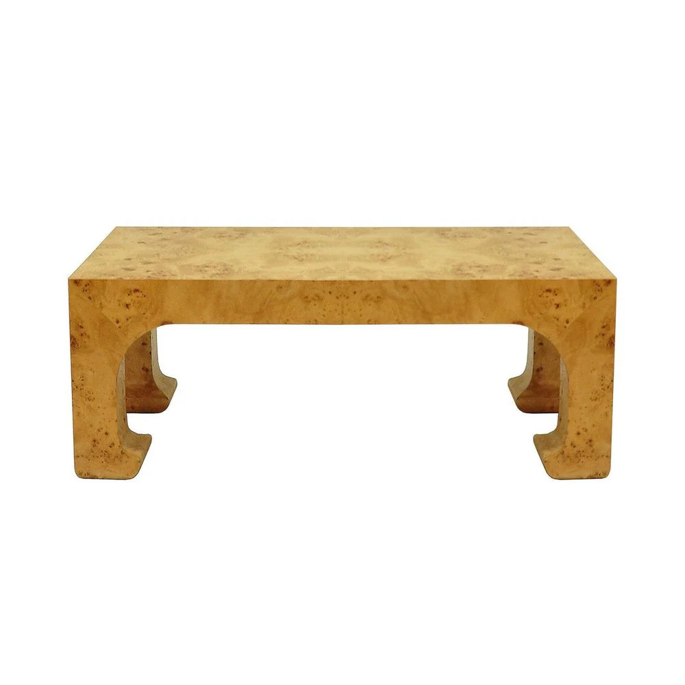 Nicola - Pagoda Style Coffee Table In Burl Wood | France and Son