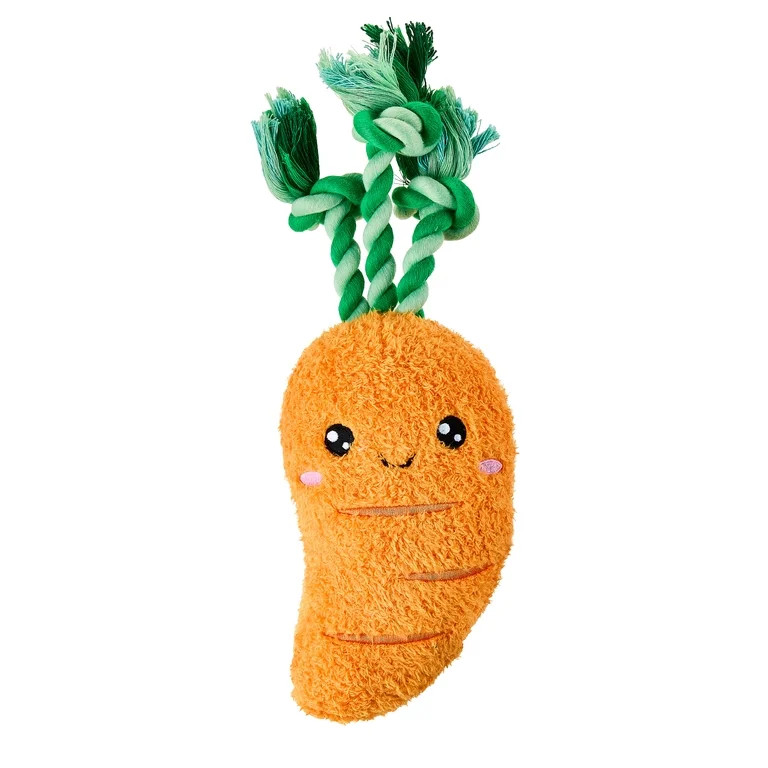 Vibrant Life Carrot Dog Toy, Orange and Green | Walmart (US)