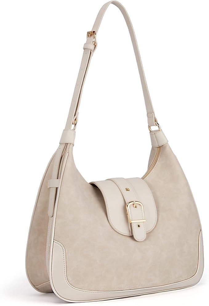 Missnine Shoulder Bag Purse for Women, Large Hobo Bag, Handbag Crossbody Bag PU Leather Tote with... | Amazon (US)