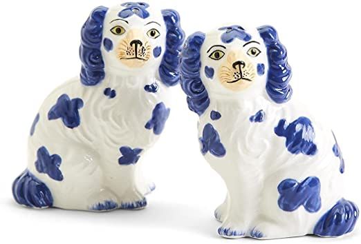 Staffordshire Dog Salt and Pepper Shaker Set - Hand-Painted Ceramic | Amazon (US)