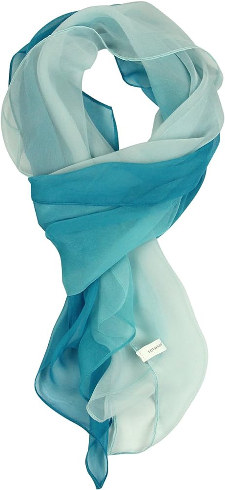 PANTONIGHT Long Chiffon Sheer Scarf Gradient Shaded Colors Lightweight Scarf For Womens | Amazon (US)
