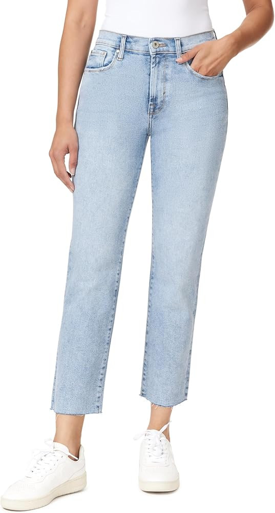 kensie Jeans Women's The Allie High-Rise Slim Straight Raw Hem 27-Inch Inseam, Sizes 0-16 | Amazon (US)