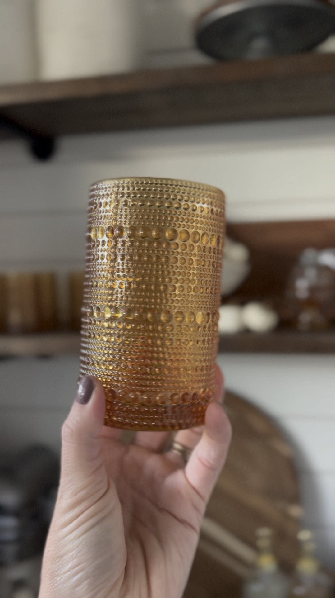 The prettiest vintage glassware set of drinking glasses for the fall season! I found these Amber hobnail glasses on Amazon and fell in love. They are perfect for your fall or Thanksgiving table, open shelving or just when you want something pretty to drink out of lol😄 definitely an elevated, high end look at an affordable price for home decor! Get them in time for your Thanksgiving or Friendsgiving gathering!

#LTKStyleTip #LTKVideo #LTKHome